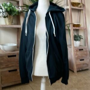Divided Hooded Sweatshirt, Teal